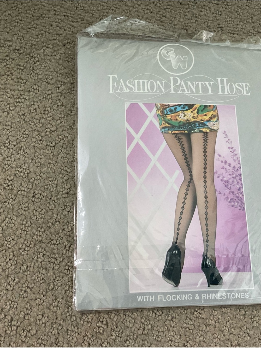 Fashion Panty Hose - White Sheer Back-Seam Tights